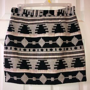Esley Black Tribal Embroidered Skirt